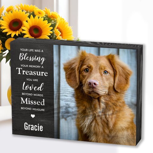 Pet Dog Memorial Keepsake Wooden Box Sign