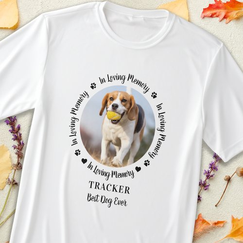 Pet Dog Memorial Loving Memory Personalized Photo T_Shirt