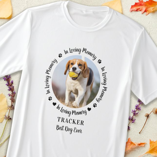 Pet Dog Memorial Loving Memory Personalized Photo T-Shirt (Creator Uploaded)