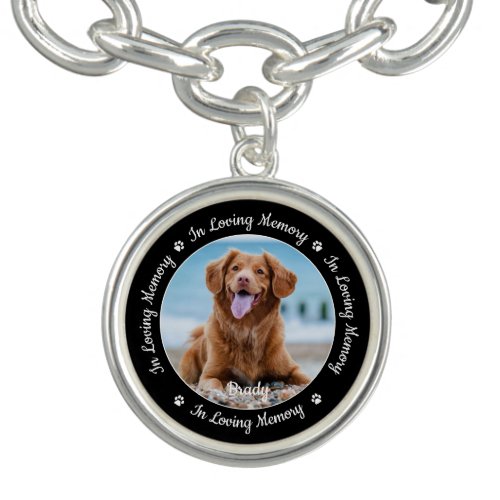 Pet Dog Memorial Personalized Photo Bracelet