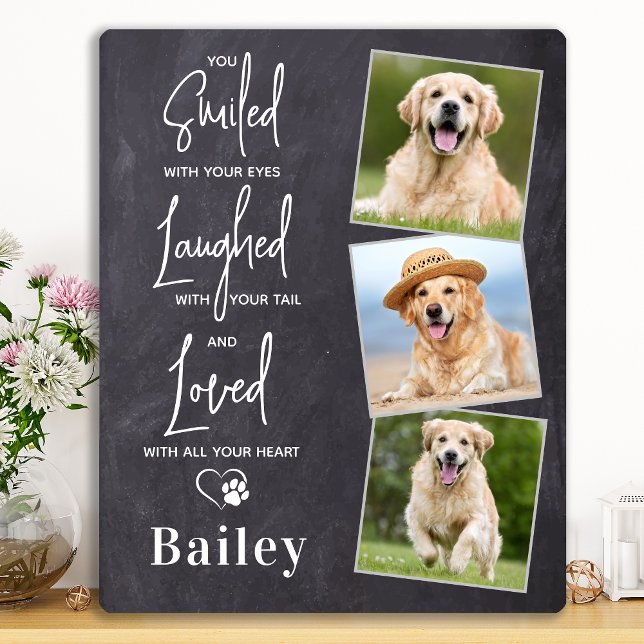 Pet Dog Memorial Personalized Remembrance Photo Plaque (Creator Uploaded)