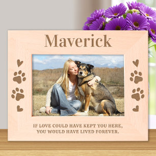Pet Dog Memorial Personalized Sympathy Wood Photo Engraved Frames