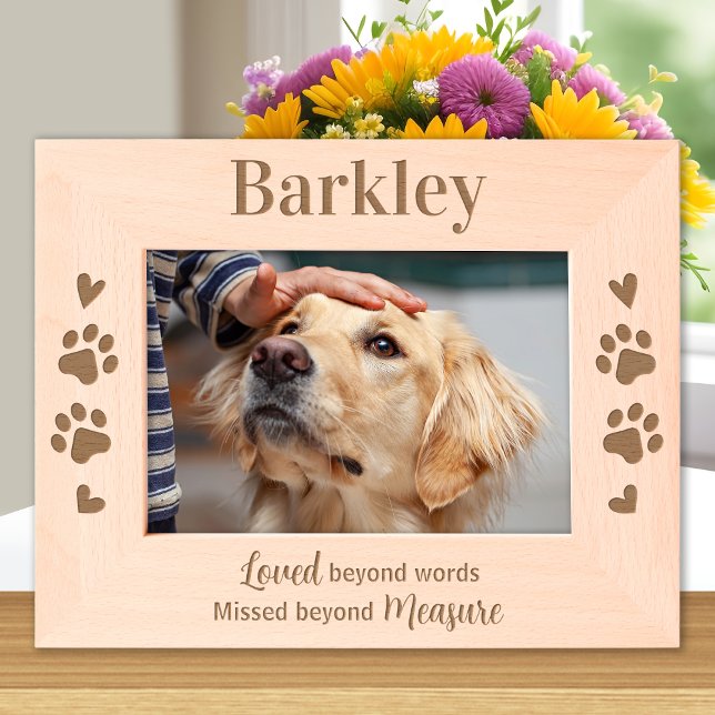 Pet Dog Memorial Personalized Wooden Picture Engraved Frames (Creator Uploaded)