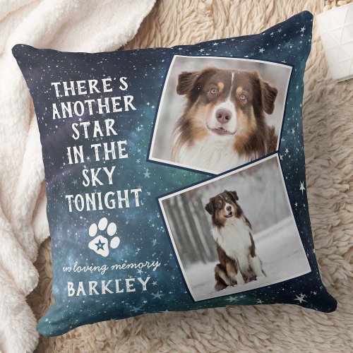 Pet Dog Memorial Pet Loss Keepsake Dog Throw Pillow