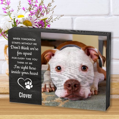 Pet Dog Memorial Pet Loss Remembrance Keepsake Wooden Box Sign