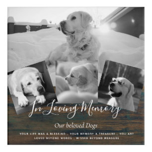 Pet Dog Memorial Photo Collage Remembrance Poem Acrylic Print