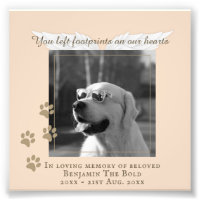 Pet Dog Memorial Photo Plaque Print Keepsake