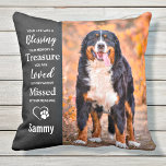 Pet Dog Memorial Remembrance Poem 2 Photo Throw Pillow<br><div class="desc">Celebrate your best friend with a custom pet memorial pillow . This is the perfect gift for yourself, family or friends to honor those loved . This dog memorial pillow is perfect pet loss gift and a cat memorial keepsake. Quote " Your life was a Blessing , your memory a...</div>