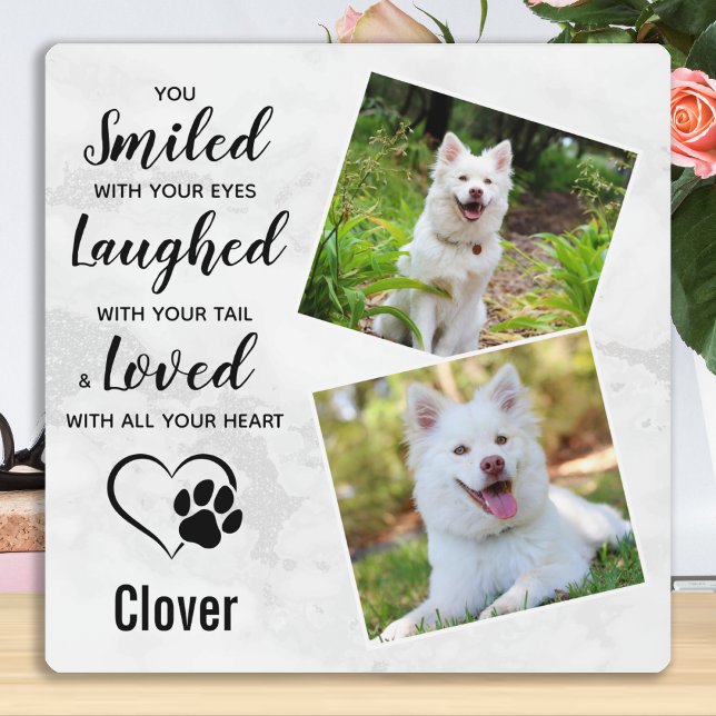 Pet Dog Memorial Sympathy Pet Loss Keepsake Photo Plaque (Creator Uploaded)
