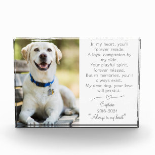 Pet Dog Memorial tribute Acrylic Award