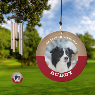 Pet Dog Name Photo In loving Memory Wind Chime