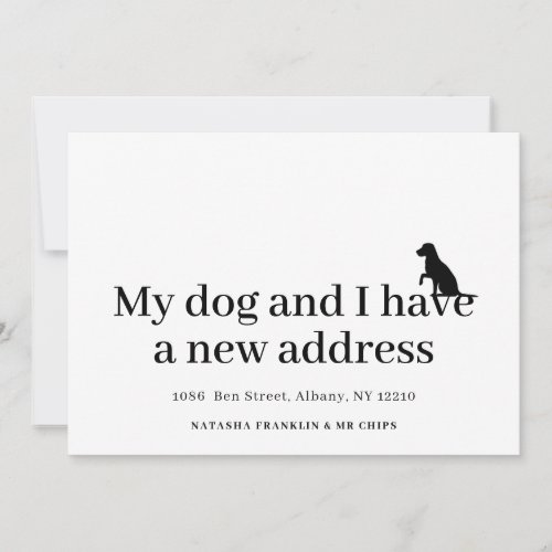 Pet Dog New Address Weve Moved Announcement