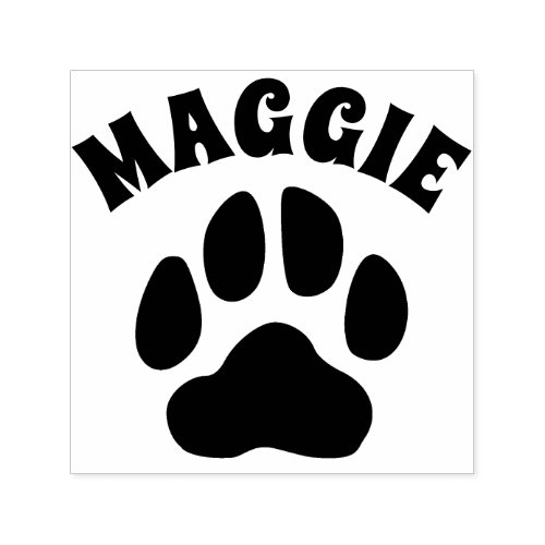 Pet Dog Paw Print Mark and Signature Personalized Self_inking Stamp