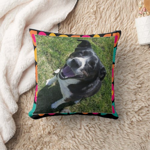 Pet Dog Personalized Keepsake Photo Throw Pillow