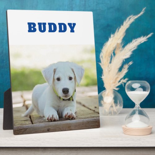 Pet Dog Photo Cute Custom Name Keepsake  Plaque