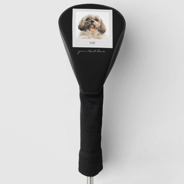 Pet Dog Photo Personalized Dad Birthday Golf Head Cover (Front)