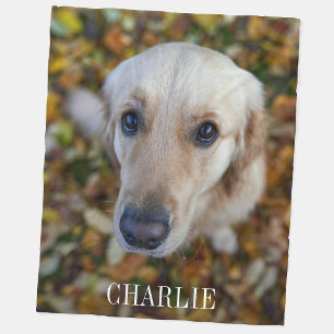Pet Dog Photo Personalized Fleece Blanket