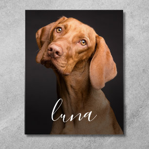 Pet Dog Photo Personalized Name  Canvas Print