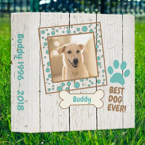 Pet Dog Photo Scrapbook Album 3 Ring Binder