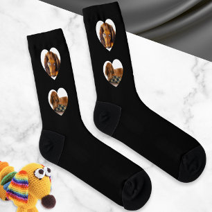 Pet Dog Photos Heart Frames Animal Lover Socks