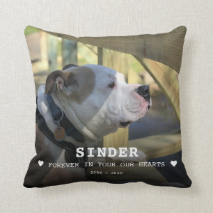 Pet Dog Poem Photo Memorial Keepsake Throw Pillow