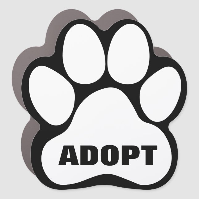 Pet Dog Puppy Adoption Personalized Car Magnet (Front)