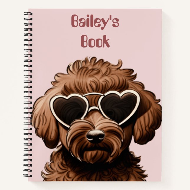 Pet Dog Puppy Journal Spiral Notebook (Front)
