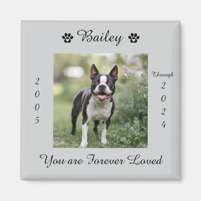 Pet Dog Remembrance Memorial Magnet (Front)