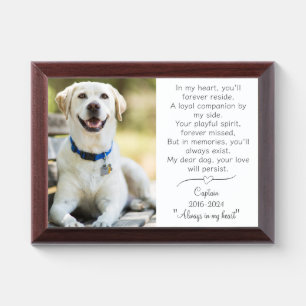 Pet dog Remembrance Wall Plaque