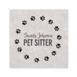 Pet Dog Sitter Sitting Services Business Square Business Card Pet Dog Sitter Sitting Services Business Square Business Card