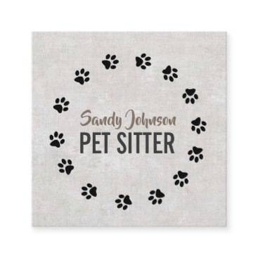 Pet Dog Sitter Sitting Services Business Square Business Card Pet Dog Sitter Sitting Services Business Square Business Card