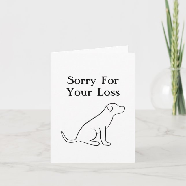 Pet Dog Sympathy  Card (Front)