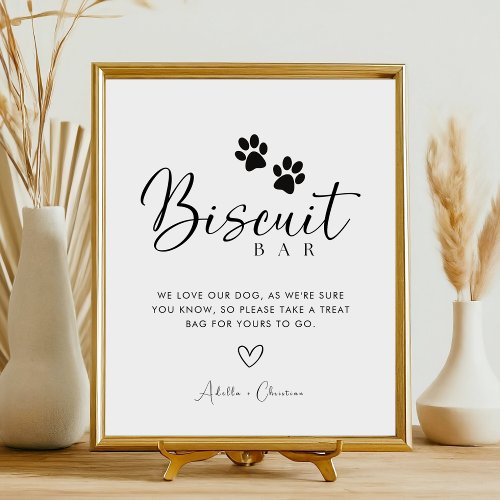 Pet Dog Treat Favor Biscuit Bar Wedding Sign