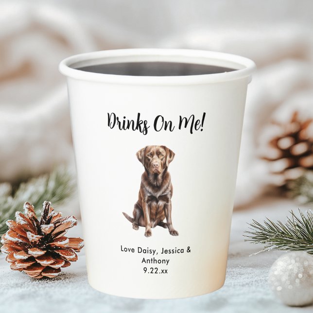 Pet Dog Wedding Paper Cups (Creator Uploaded)