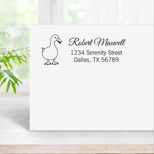 Pet Duck Goose Address Rubber Stamp