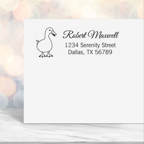 Pet Duck Goose Address Self_inking Stamp