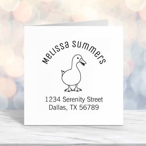 Pet Duck Goose Arch Address Self_inking Stamp