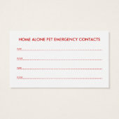 pet emergency alert (Back)