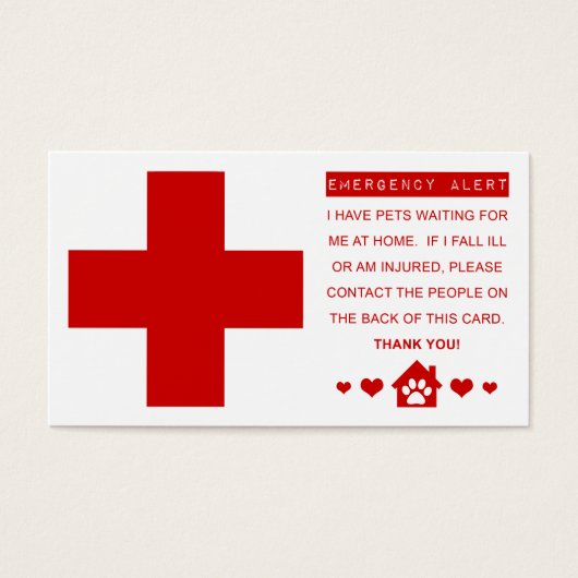 pet emergency alert (Front)