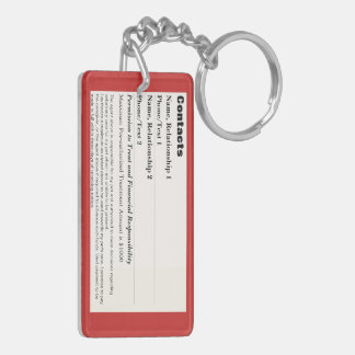 Pet Emergency Information Card v3 Keychain