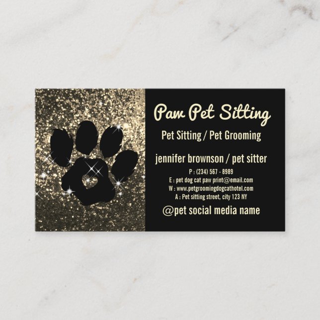Pet Feeding Visit Business Card (Front)