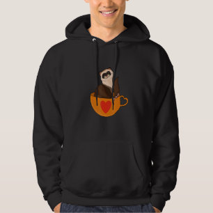 Pet Ferret Cute Ferret And Coffee Ferret Pet Hoodie