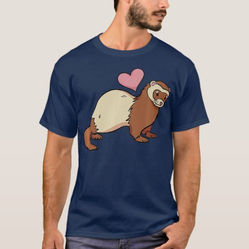 Pet Ferret Mustela Furo  Ferret Lover Owner Ferret T_Shirt