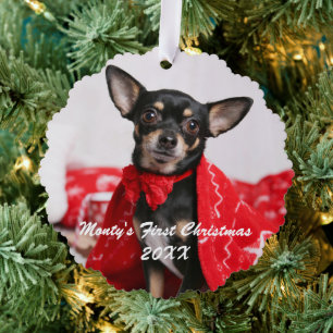 Pet First Christmas Ornament Card