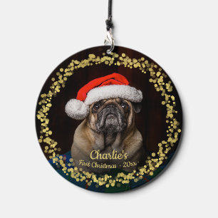 Pet First Christmas Puppy Photo Wind Chime