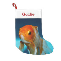Pet Fish Lover Photo & Name Personalized Small Christmas Stocking