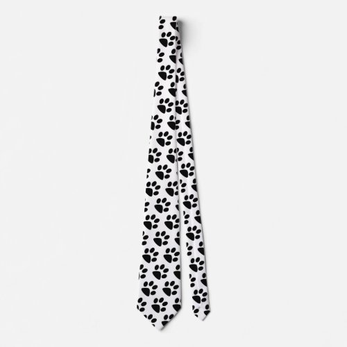 Pet foot print pattern tie