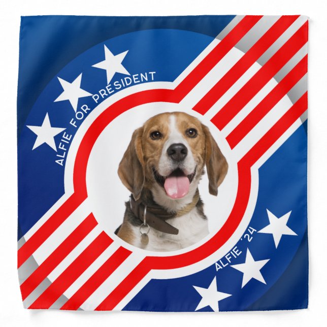 Pet for President Photo Elections Personalized Bandana (Front)