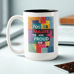 Pet Foster Failure Geometric Pop Art Two-Tone Coffee Mug