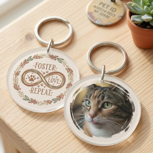 Pet Foster Love Repeat Infinity Wreath Keychain